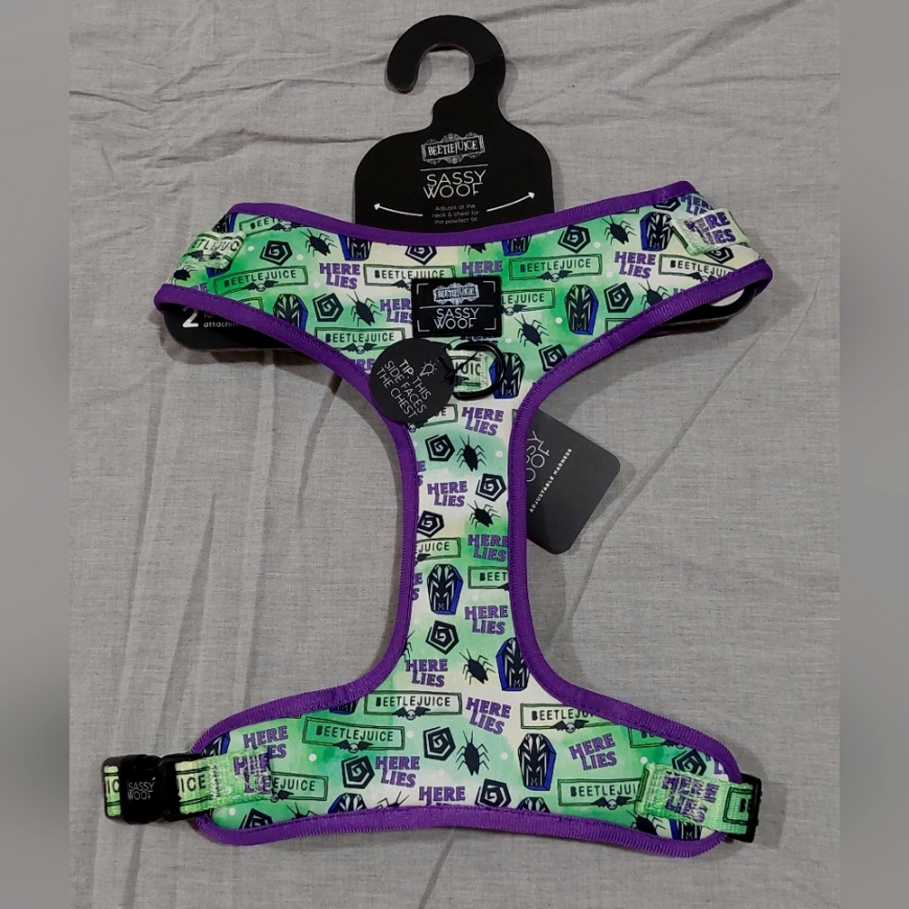 Beetlejuice, Sassy Woof,  Large dog harness